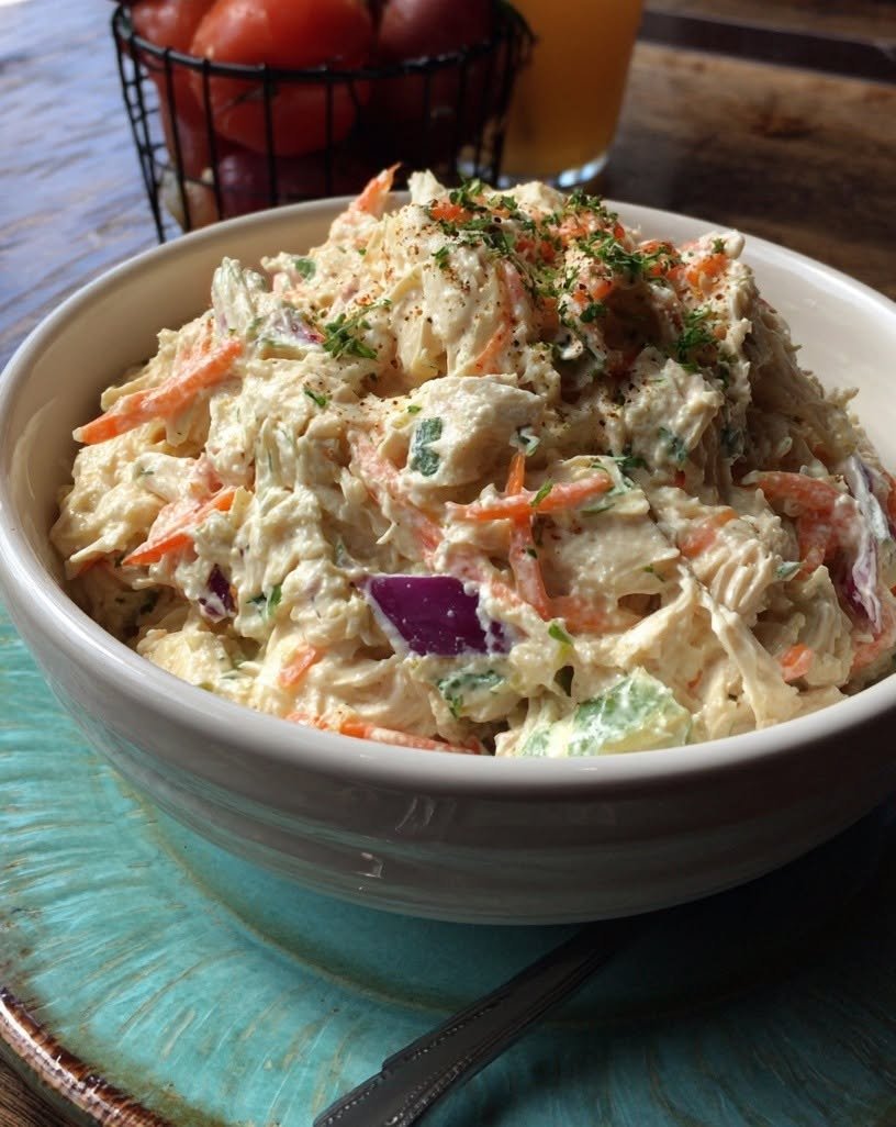 Creamy Shredded Chicken Salad