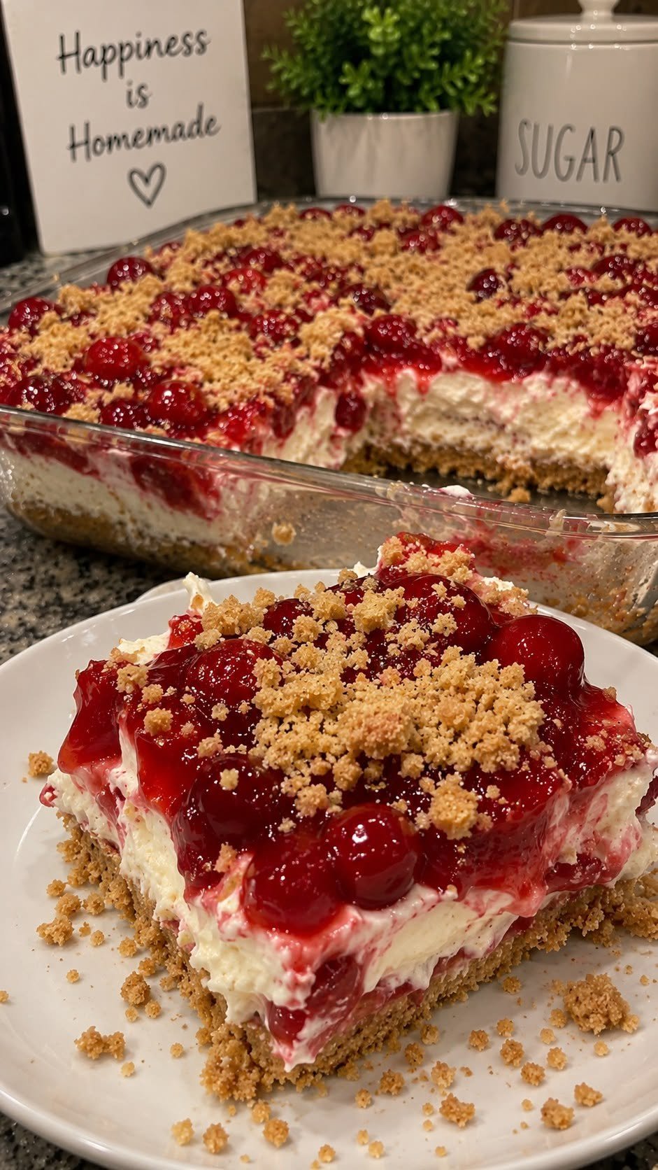 No-Bake Cherry Cheesecake Delight