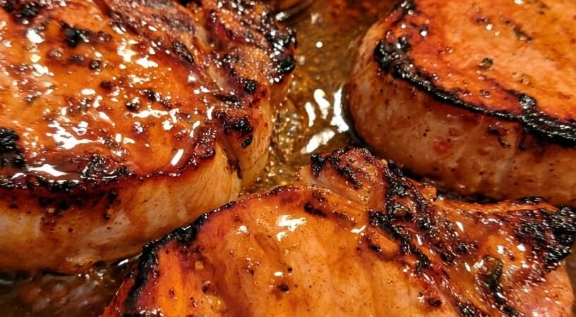 Honey Glazed Skillet Pork Chops
