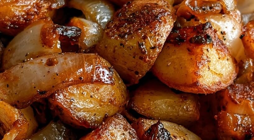Crispy Roasted Potatoes and Onions