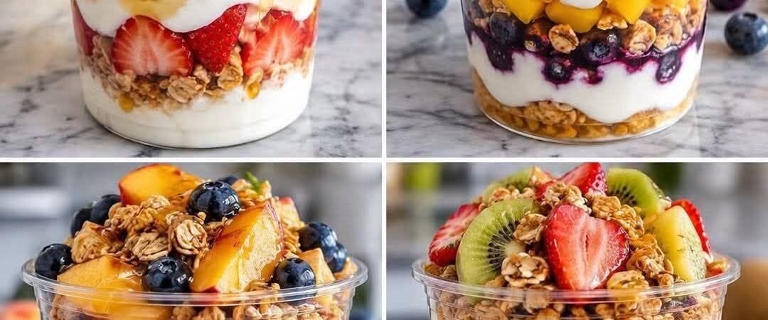 Easy Yogurt Parfait Recipe with Fresh Fruit & Granola
