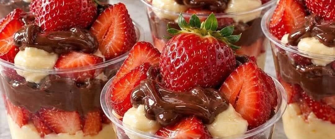 Strawberry Chocolate Dessert Cups Recipe (Easy No-Bake Treat)