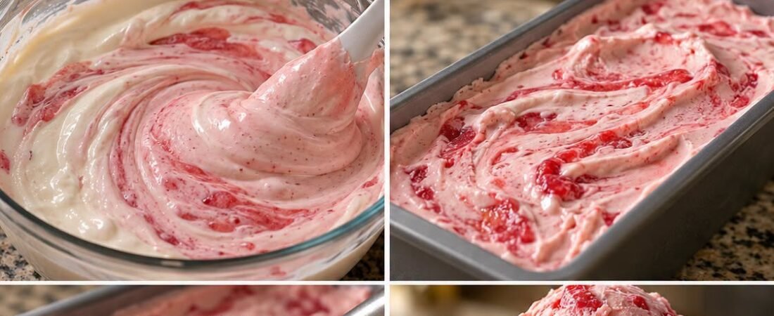 No-Churn Strawberry Ice Cream