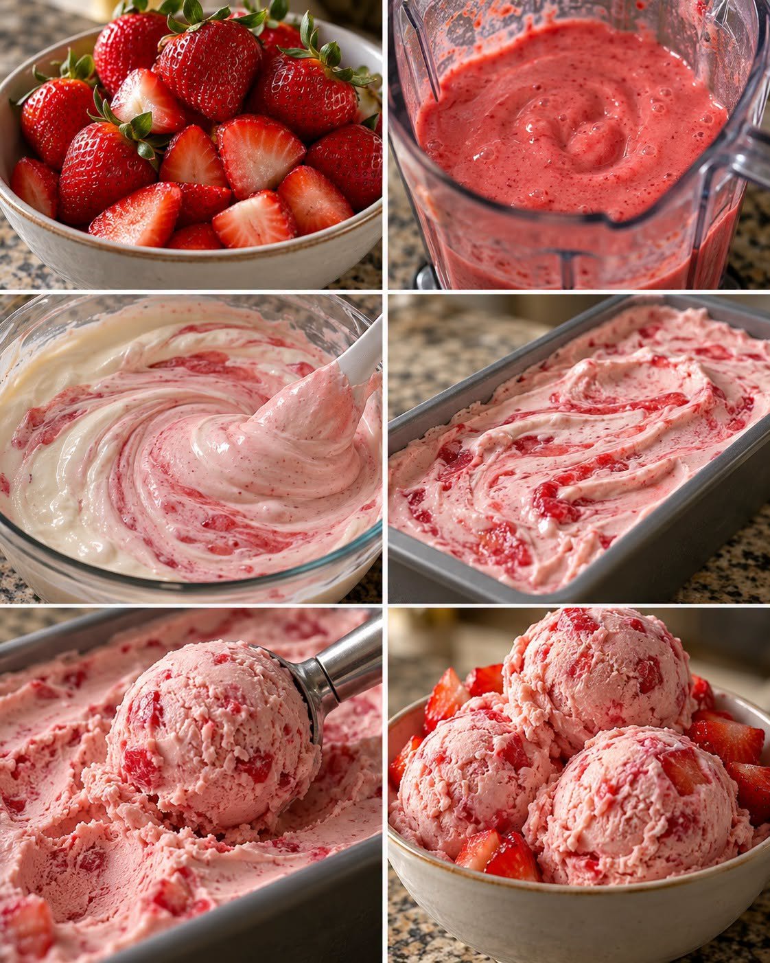 No-Churn Strawberry Ice Cream