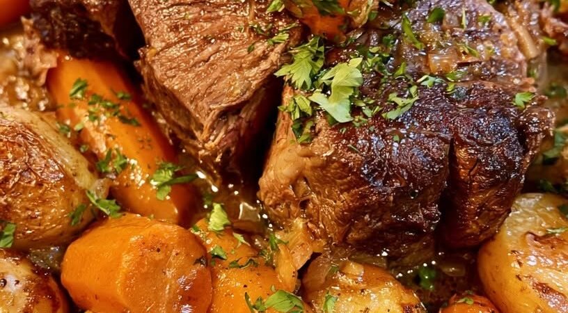 Classic Pot Roast with Carrots and Potatoes