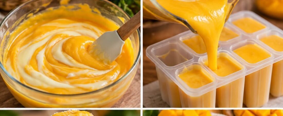 Creamy Homemade Mango Popsicles
