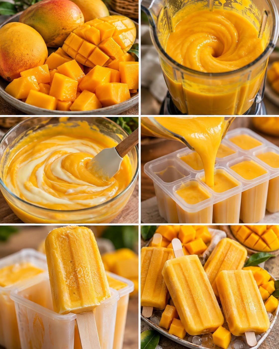Creamy Homemade Mango Popsicles