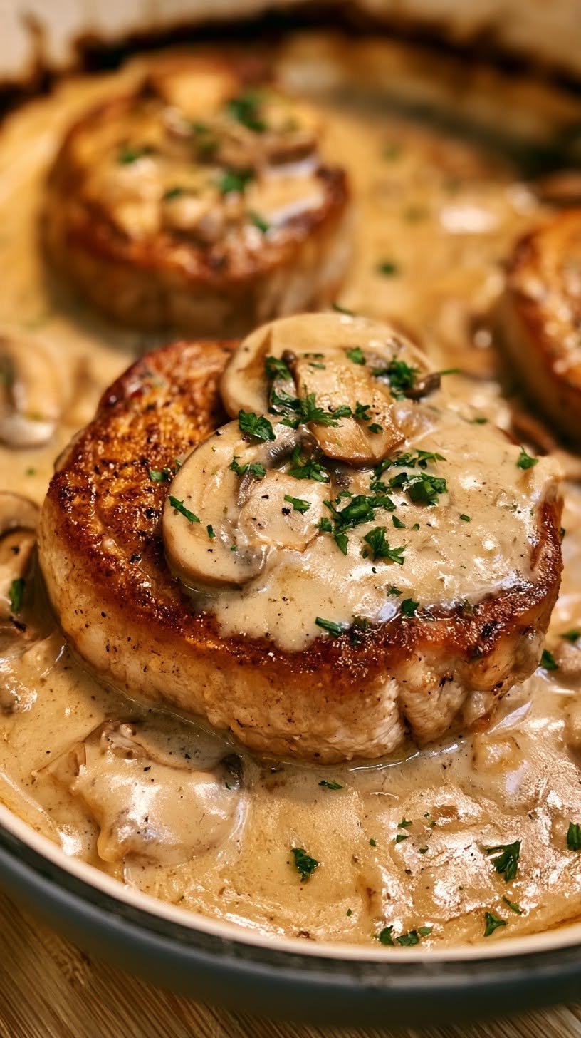 Creamy Mushroom Pork Chops