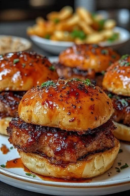 BBQ Glazed Burger Sliders