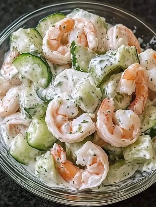 Creamy Cucumber Shrimp Salad Recipe | Quick Low-Carb Meal