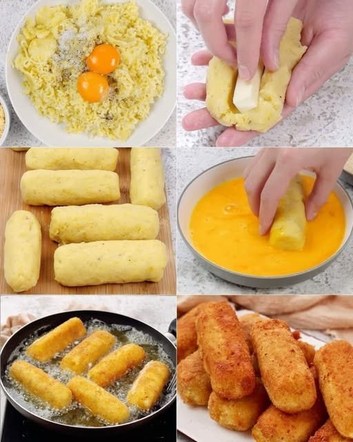 Crispy Cheese-Stuffed Potato Croquettes Recipe