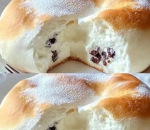 Soft Cream-Filled Milk Buns with Cranberries Recipe
