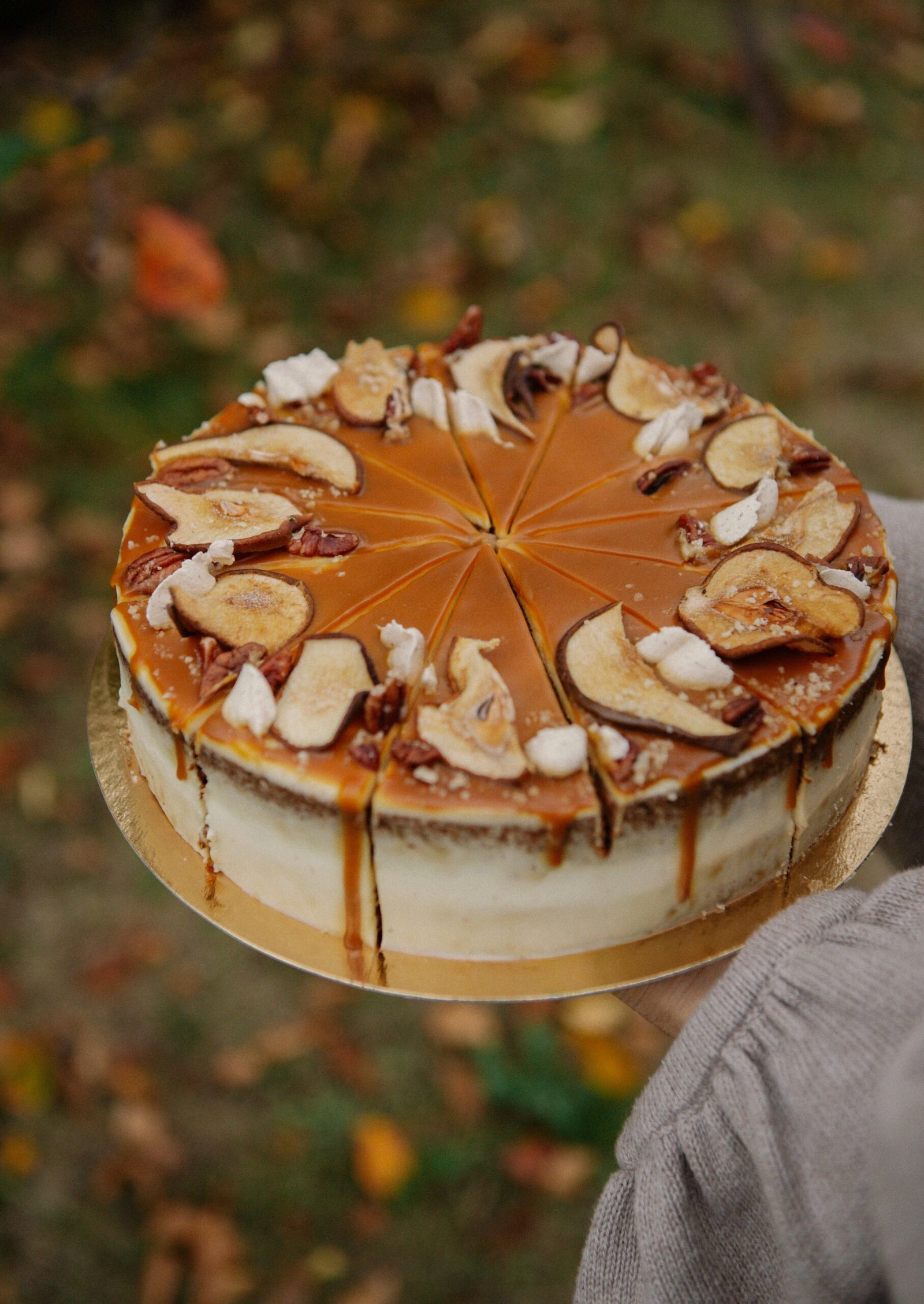 Caramel Apple Crisp Cheesecake