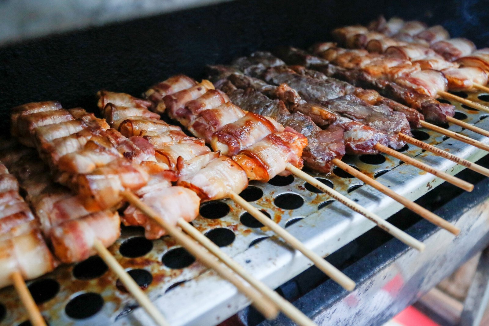 Bacon-Wrapped and Beef Skewers on the Grill (Easy Brazilian-Style Espetinhos)